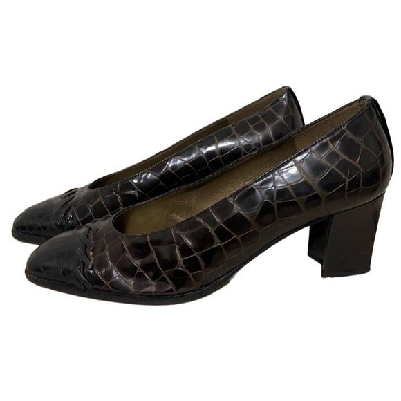 Stuart Weitzman Embossed Heels - Picture 1 of 12